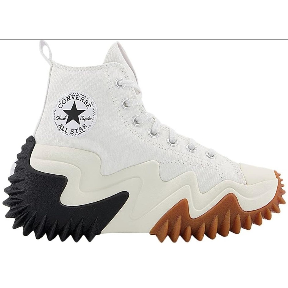 Converse Run Star Motion CX‎ High Top Platform Sneakers White Gum Black Womens 7